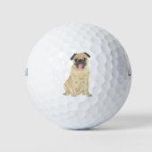 Persoonlijke Pug Golfballen (Voorkant)