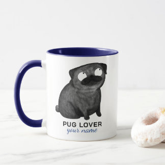 Persoonlijke Pug-mok, aangepaste naam & tekst Mok