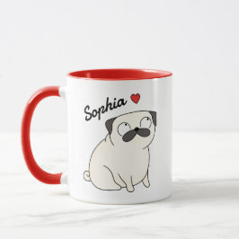 Persoonlijke Pug-mok, op maat gemaakte pug-beker m Mok