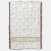 Persoonlijke Pug (Wit)  Deken (Voorkant Verticaal)