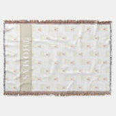 Persoonlijke Pug (Wit)  Deken (Voorkant)