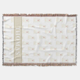 Persoonlijke Pug (Wit)  Deken