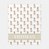 Persoonlijke Puggle  Fleece Deken (Voorkant)