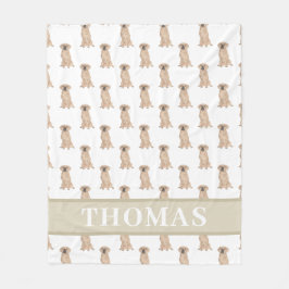 Persoonlijke Puggle  Fleece Deken