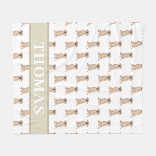 Persoonlijke Puggle  Fleece Deken (Voorkant (Horizontaal))