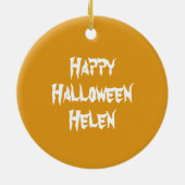 Persoonlijke pumpkin Halloween Hanging Ornament (Achterkant)