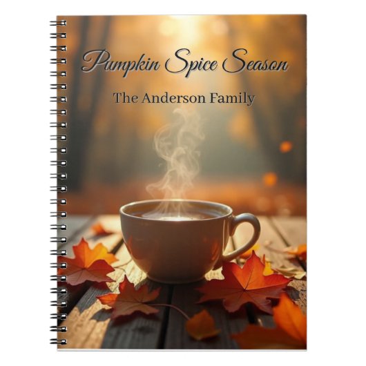 Persoonlijke Pumpkin Spice Herfst Notitieboek (Voorkant)