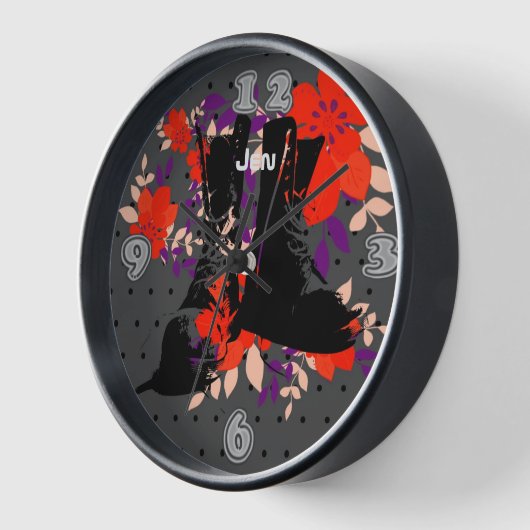 Persoonlijke Punk Rocker Laarzen Vierkante Wandklo (Hoek)