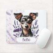 Persoonlijke Pup - Min Pin Muismat (Met muis)