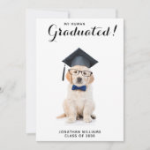 Persoonlijke Puppy Dog Afstuderen Graduation Party Kaart (Voorkant)
