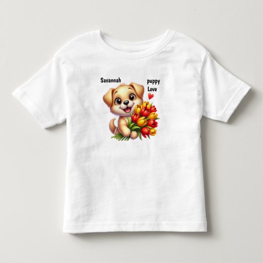 Persoonlijke Puppy Kinder Shirts (Voorkant)