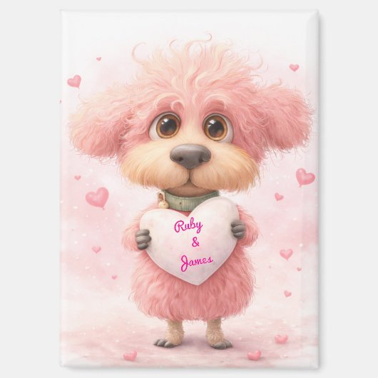 Persoonlijke Puppy Love Magneet (Voorkant)