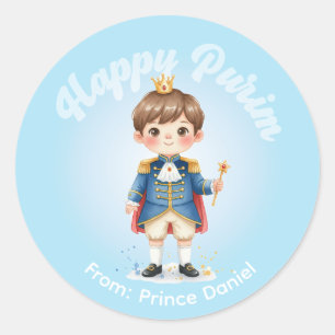 Persoonlijke Purim sticker - Prins Thema