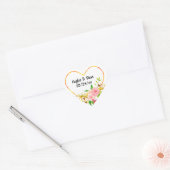 Persoonlijke Purple Heart-stickers Hart Sticker (Envelop)