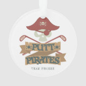 Persoonlijke putt Pirates Golfing Outdoorsport Ornament (achterkant)