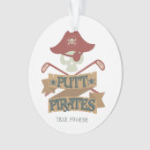 Persoonlijke putt Pirates Golfing Outdoorsport Ornament (voorkant)