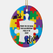 Persoonlijke Puzzel Autisme Leraar Keramisch Ornament (Rechts)
