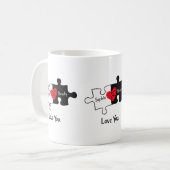 Persoonlijke Puzzel Koppel Mok (Voorkant links)