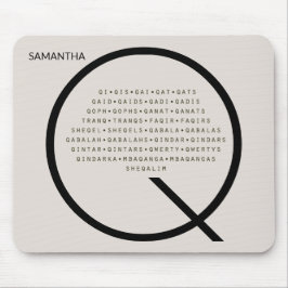 Persoonlijke Q-woorden zonder Amerikaans Engels Muismat