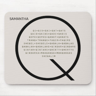 Persoonlijke Q-woorden zonder Amerikaans Engels Muismat