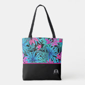 Persoonlijke QMBH Tropische Bladeren Tote Bag (Achterkant)