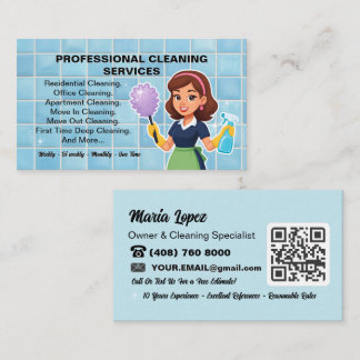 Persoonlijke QR-code Dienst Schoonmaakservice Huis Visitekaartje