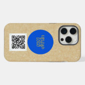 Persoonlijke QR-code en een logo iPhone Hoesje (Achterkant horizontaal)