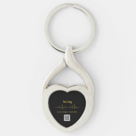 Persoonlijke QR-code geluidsgolf sleutelhanger