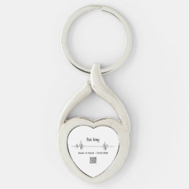 Persoonlijke QR-code geluidsgolf sleutelhanger