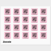 Persoonlijke QR-code genereer URL Vierkante Sticker (Vel)