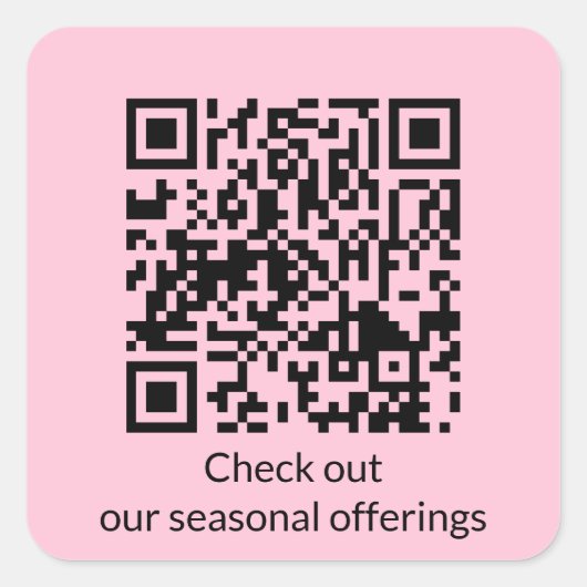 Persoonlijke QR-code genereer URL Vierkante Sticker (Voorkant)