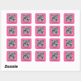 Persoonlijke QR-code genereer URL Vierkante Sticker