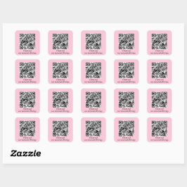 Persoonlijke QR-code genereer URL Vierkante Sticker