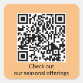 Persoonlijke QR-code genereer URL Vierkante Sticker (Voorkant)