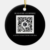 Persoonlijke QR-code kerst Keramisch Ornament (Voorkant)