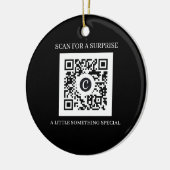 Persoonlijke QR-code kerst Keramisch Ornament (Links)