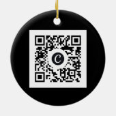 Persoonlijke QR-code kerst Keramisch Ornament (Achterkant)