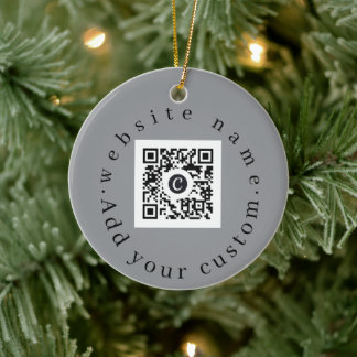 Persoonlijke QR-code kerst Keramisch Ornament