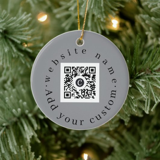 Persoonlijke QR-code kerst Keramisch Ornament (Boom)