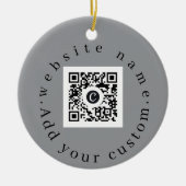 Persoonlijke QR-code kerst Keramisch Ornament (Voorkant)