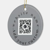 Persoonlijke QR-code kerst Keramisch Ornament (Links)
