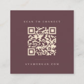 Persoonlijke QR-code moderne vierkant Vierkante Visitekaartje (Achterkant)
