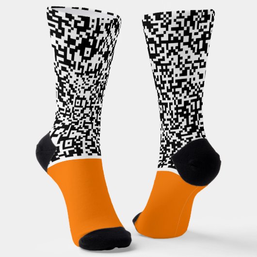 Persoonlijke QR-code sokken op maat kleur (Gebogen)