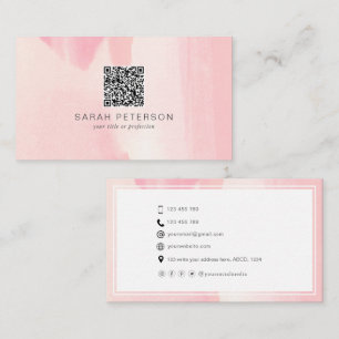 Persoonlijke QR-code stijlvolle, abstracte zwarte  Visitekaartje