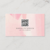 Persoonlijke QR-code stijlvolle abstracte zwarte w Visitekaartje (Voorkant)