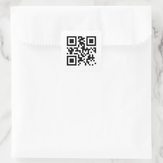 Persoonlijke QR-code Vierkante Sticker (Tas)