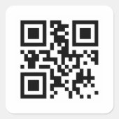 Persoonlijke QR-code Vierkante Sticker (Voorkant)