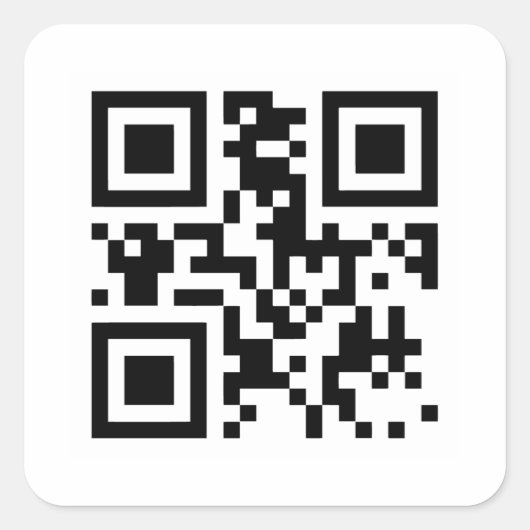 Persoonlijke QR-code Vierkante Sticker (Voorkant)