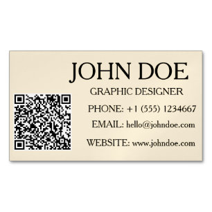 Persoonlijke QR-code visitekaart Magnetisch Visitekaartje