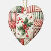 Persoonlijke Quilter's Patchwork Ster Kerstmis Keramisch Ornament (Links)